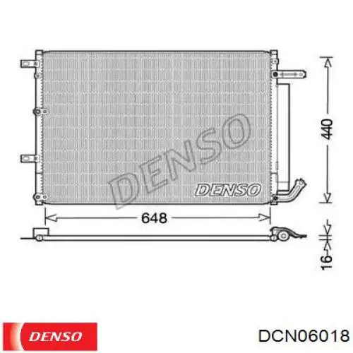 DCN06018 Denso radiador de aparelho de ar condicionado