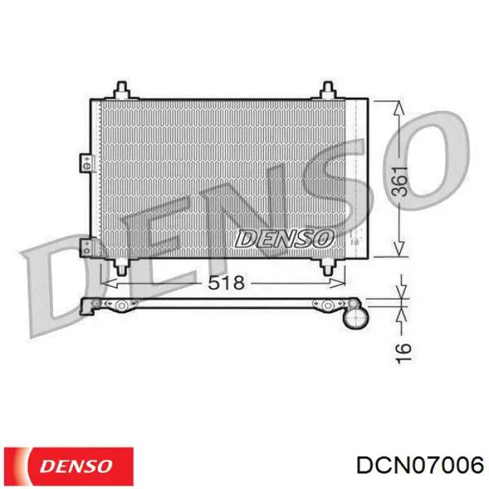 Радиатор кондиционера DCN07006 Denso