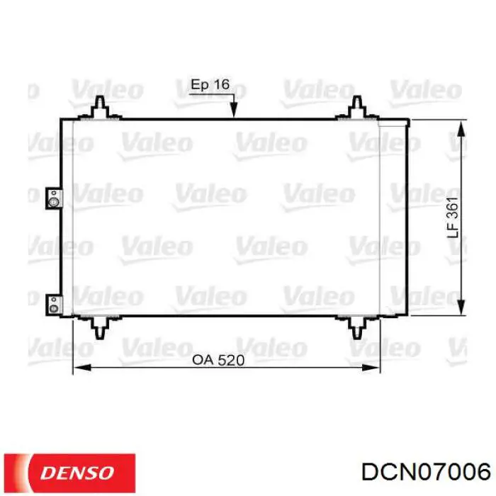 Купить DCN07006 Denso Радиатор системы охлаждения кондиционера