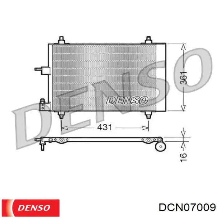 Радиатор кондиционера DCN07009 Denso