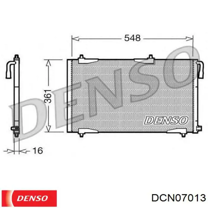 Радиатор кондиционера DCN07013 Denso