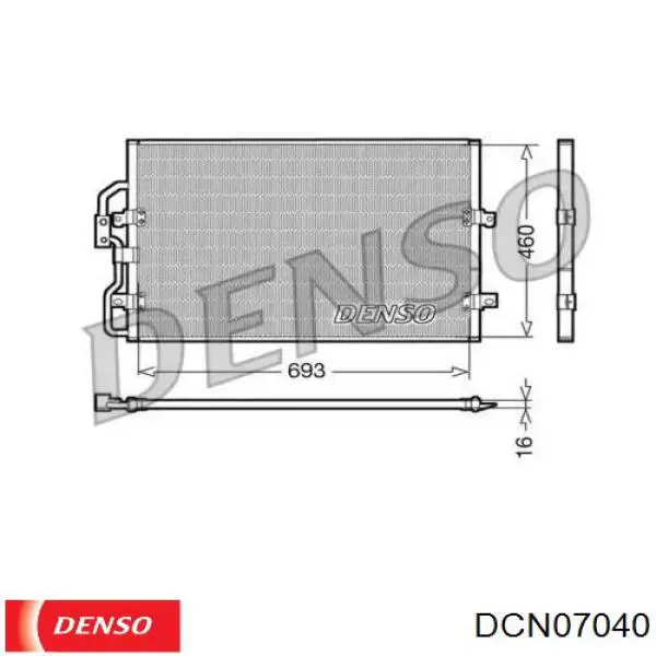 DCN07040 Denso радиатор кондиционера