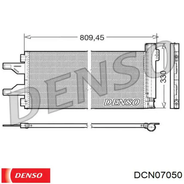 DCN07050 Denso радиатор кондиционера
