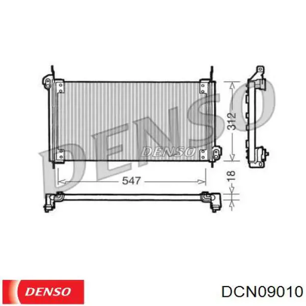 Радиатор кондиционера Denso DCN09010