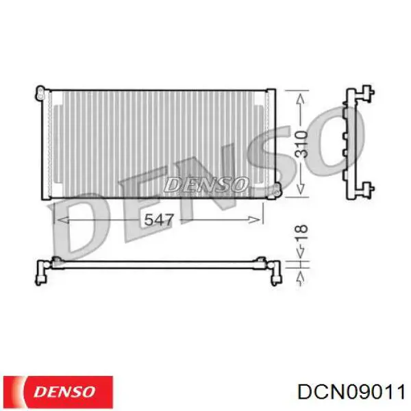 Радиатор кондиционера DCN09011 Denso