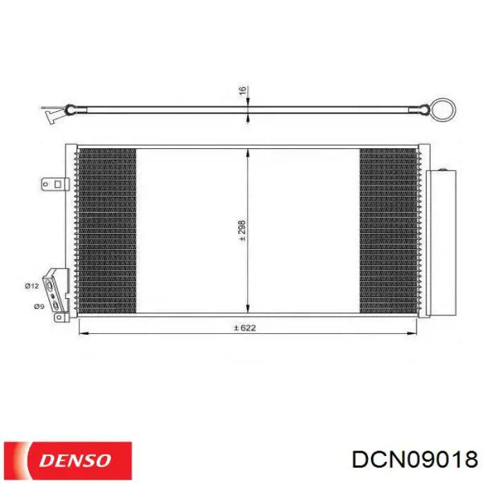 Конденсатор кондиционера Denso DCN09018 цена, от 78.18 USD