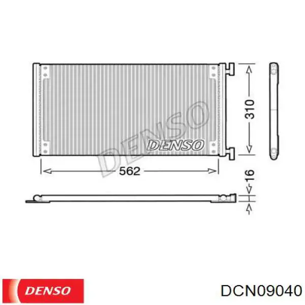 Радиатор кондиционера DCN09040 Denso