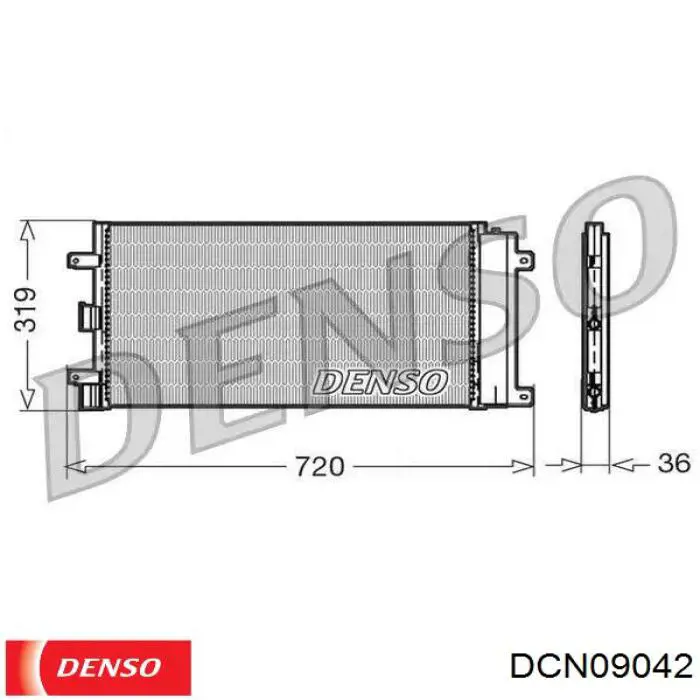 Радиатор кондиционера Denso DCN09042