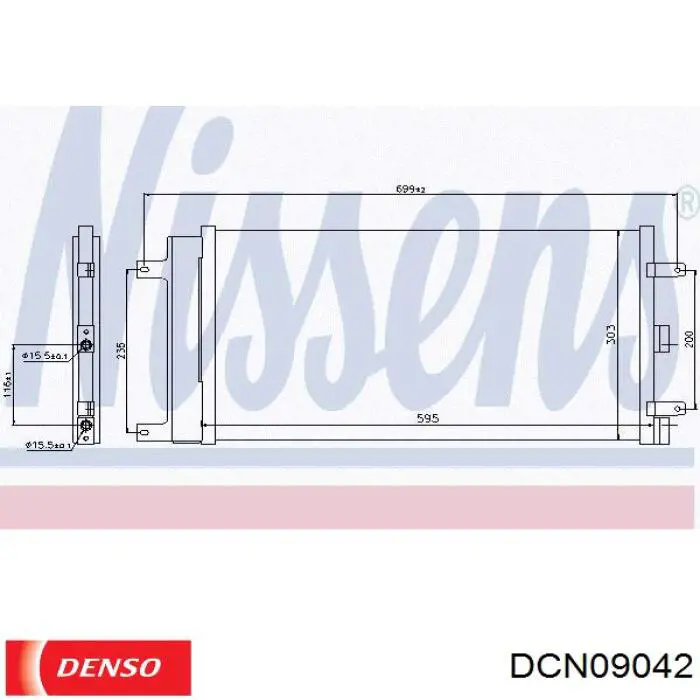 Конденсатор кондиционера Denso DCN09042 цена, от 88.18 USD