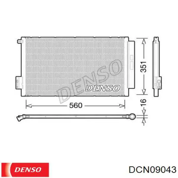 DCN09043 Denso radiador de aparelho de ar condicionado