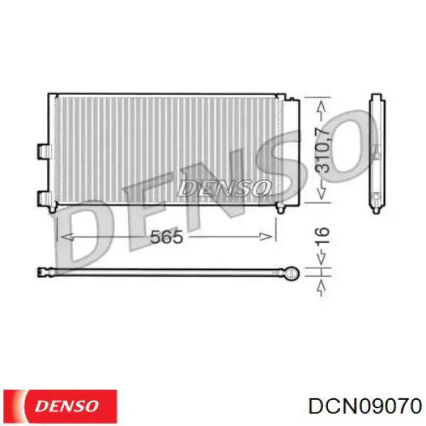 Condensador aire acondicionado DCN09070 Denso