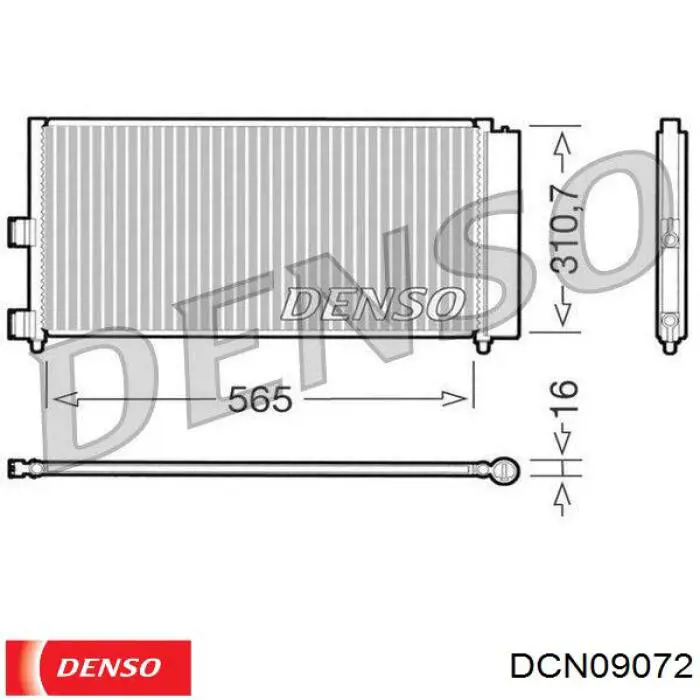 Радиатор кондиционера DCN09072 Denso