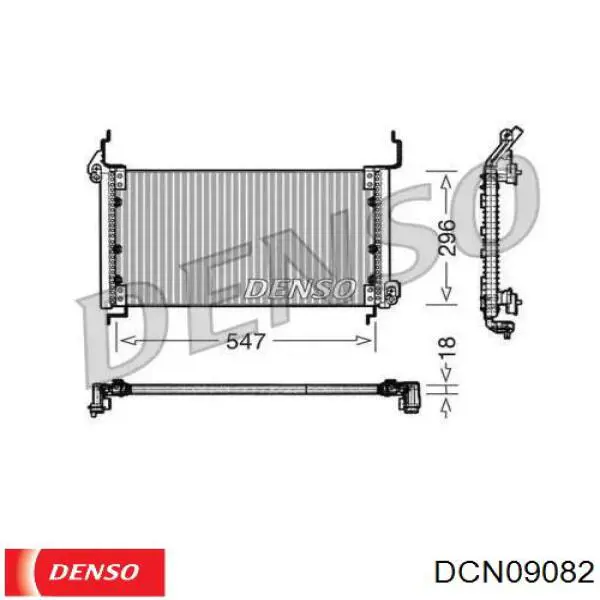 DCN09082 Denso радиатор кондиционера