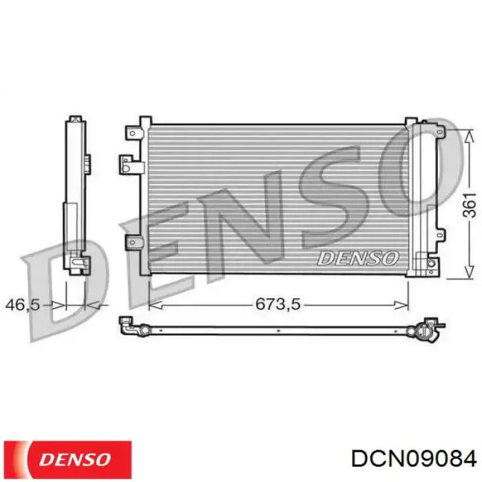 Радиатор кондиционера DCN09084 Denso