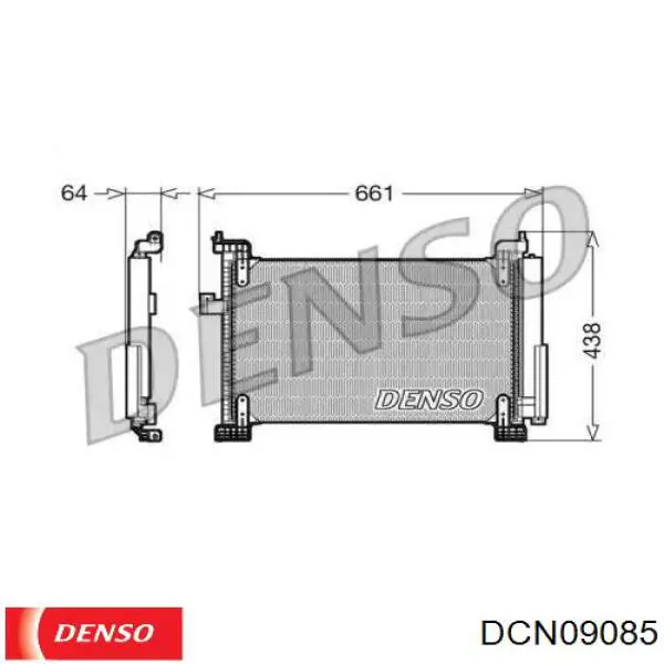 Радиатор кондиционера DCN09085 Denso