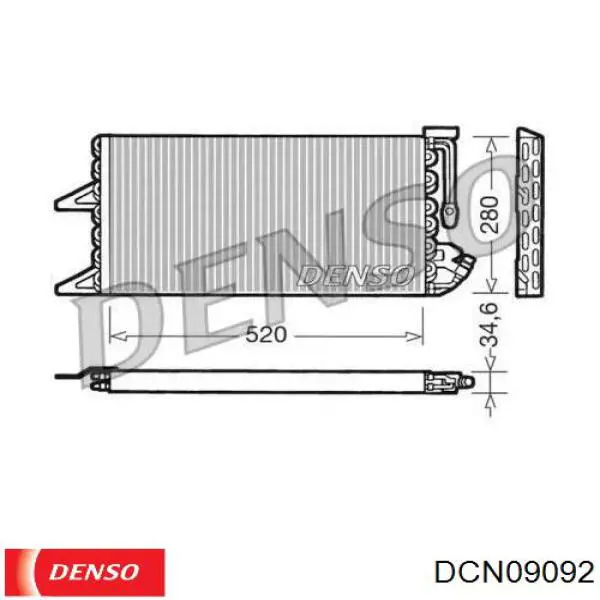 Радиатор кондиционера DCN09092 Denso