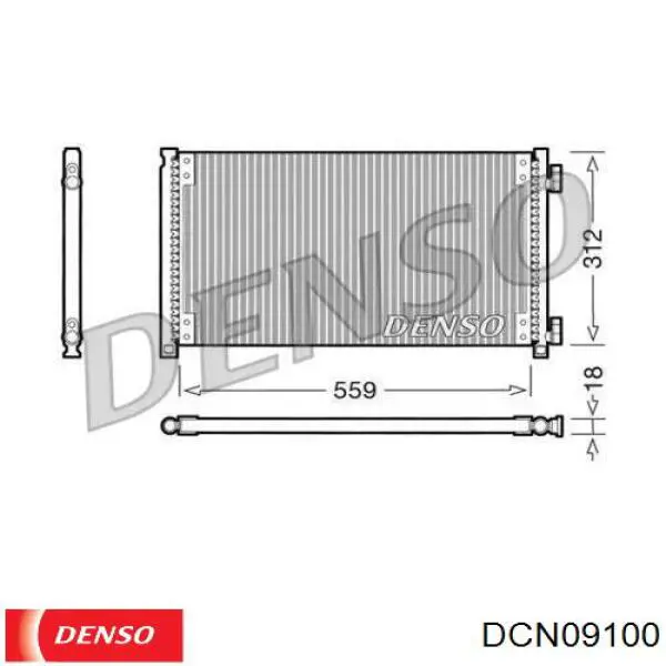 Радиатор кондиционера DCN09100 Denso