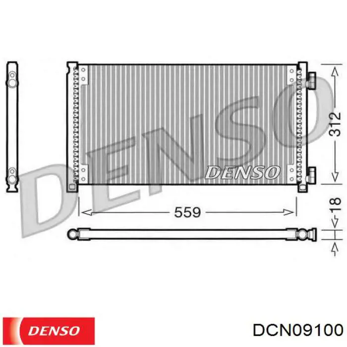 Condensador aire acondicionado DCN09100 Denso