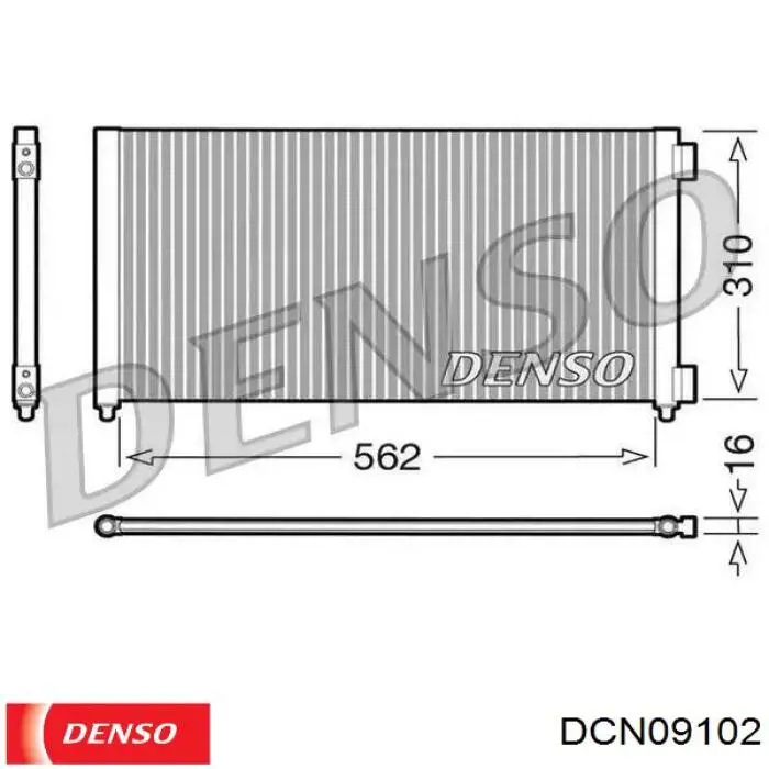 DCN09102 Denso радиатор кондиционера