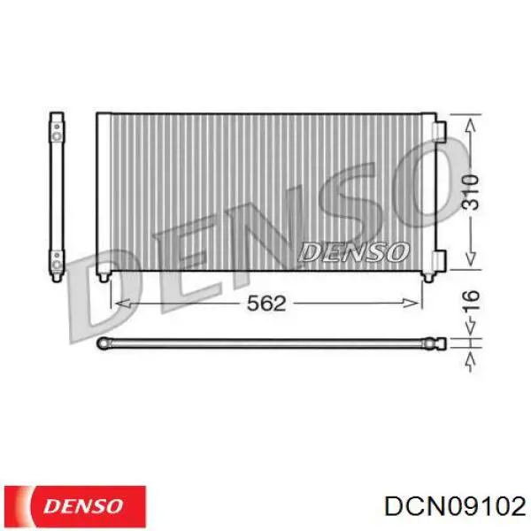 Радиатор охлаждения кондиционера Denso DCN09102