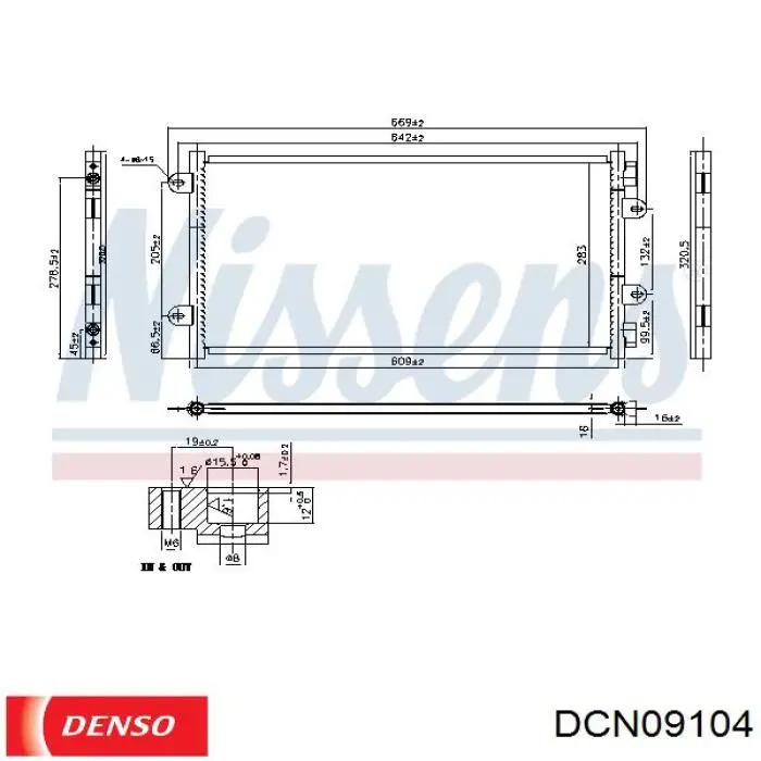 Купить DCN09104 Denso Радиатор системы охлаждения кондиционера