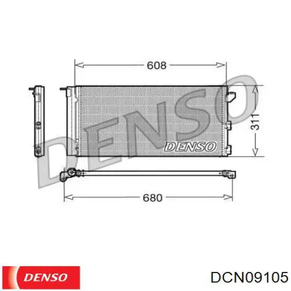 DCN09105 Denso радиатор кондиционера
