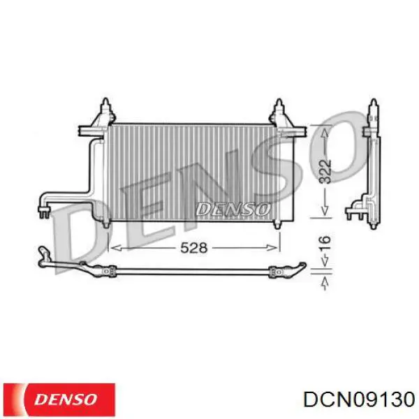 Condensador aire acondicionado DCN09130 Denso