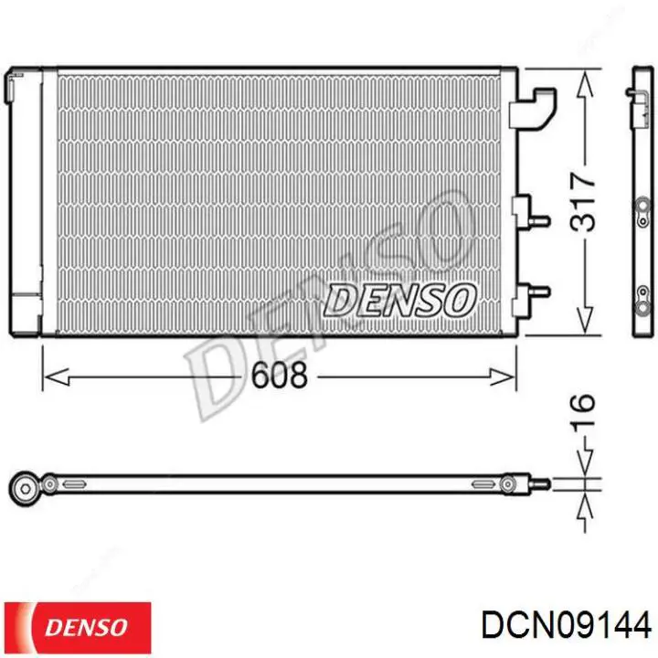 Радиатор кондиционера DCN09144 Denso