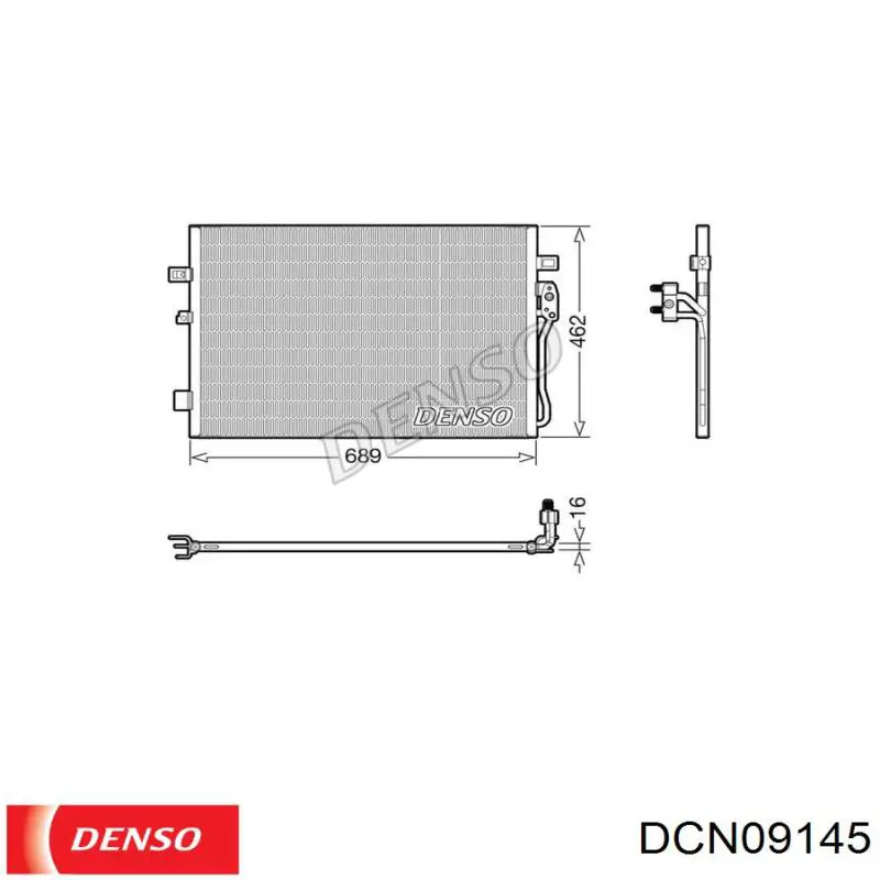 Радиатор кондиционера DCN09145 Denso