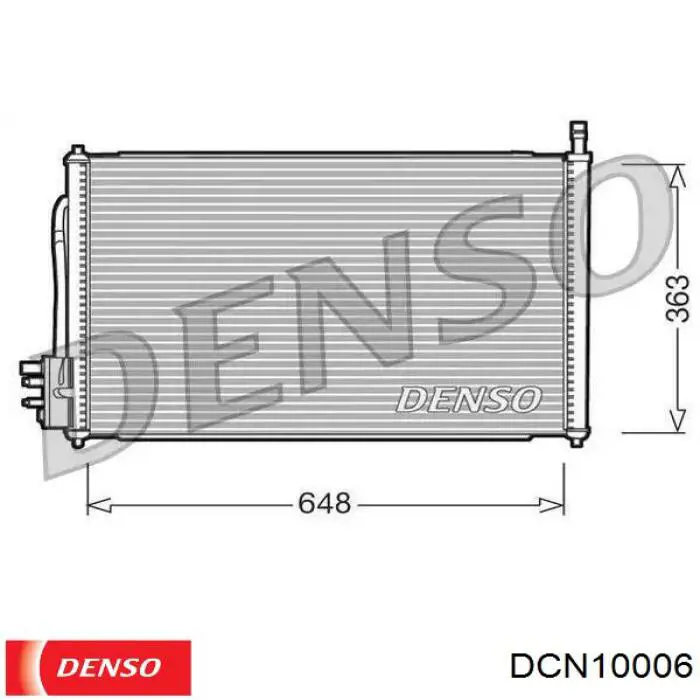 Радиатор кондиционера Denso DCN10006