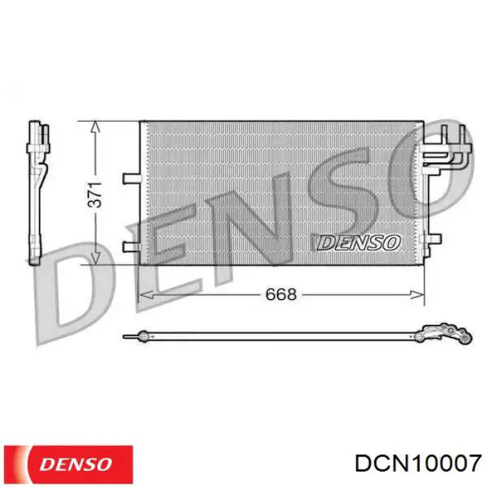 Радиатор кондиционера DCN10007 Denso