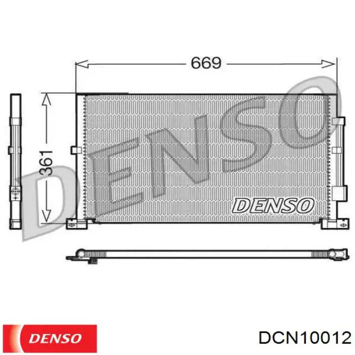 Радиатор кондиционера DCN10012 Denso