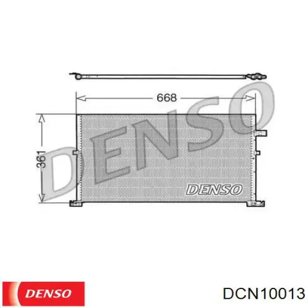 DCN10013 Denso радиатор кондиционера
