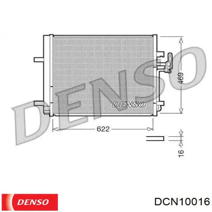 Condensador aire acondicionado DCN10016 Denso