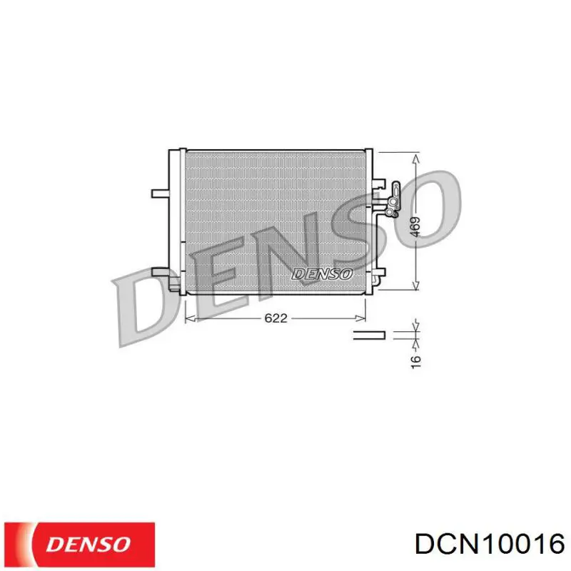 Купить DCN10016 Denso Радиатор системы охлаждения кондиционера