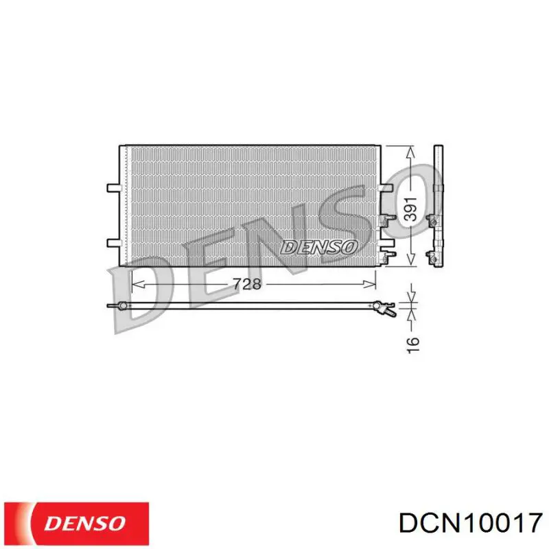 Condensador aire acondicionado DCN10017 Denso