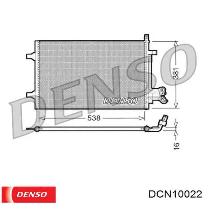 DCN10022 Denso радиатор кондиционера
