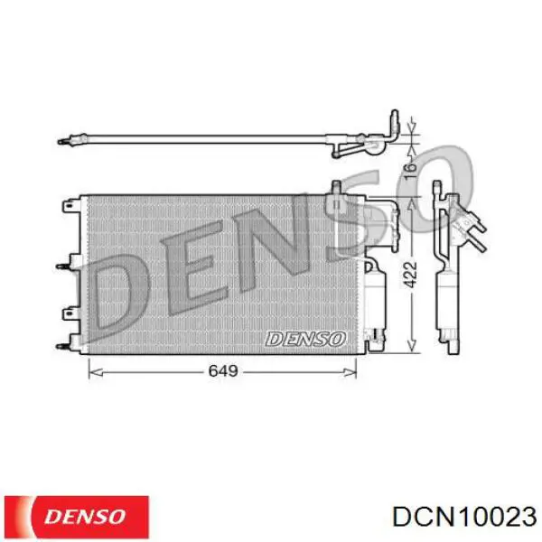 DCN10023 Denso радиатор кондиционера