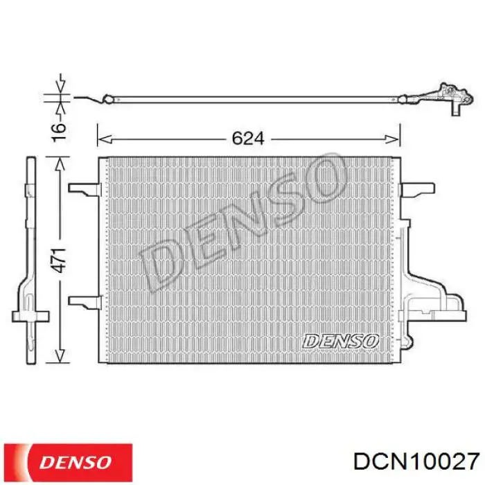 DCN10027 Denso радиатор кондиционера