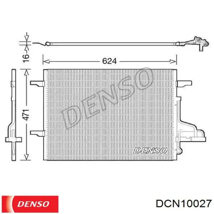 Радиатор кондиционера DCN10027 Denso