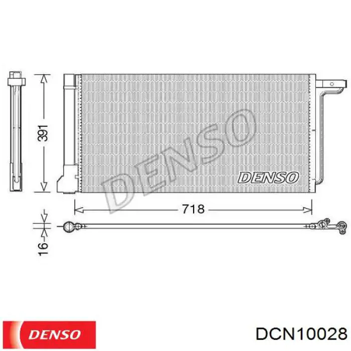 DCN10028 Denso радиатор кондиционера