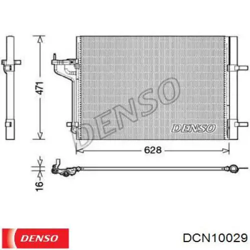 Радиатор кондиционера DCN10029 Denso