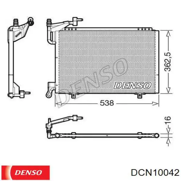 Радиатор кондиционера DCN10042 Denso