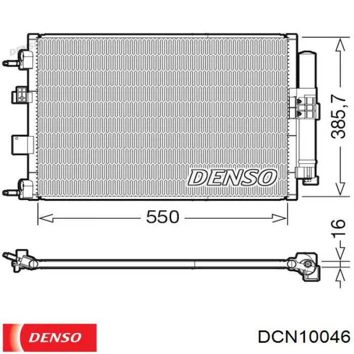 Конденсатор кондиционера Denso DCN10046 цена, от 76.33 USD