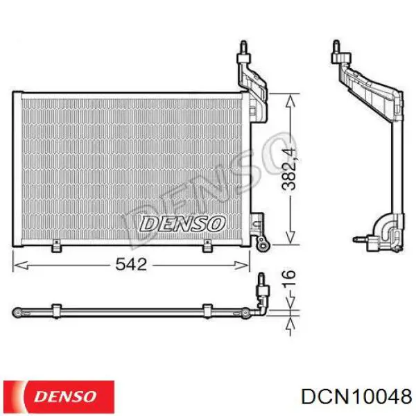 Радиатор кондиционера DCN10048 Denso