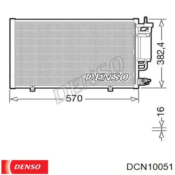 Радиатор кондиционера DCN10051 Denso