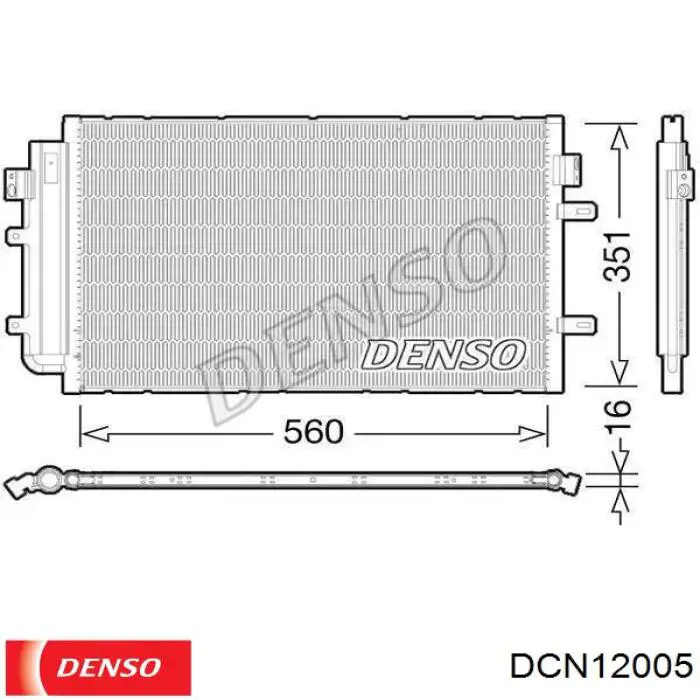 DCN12005 Denso radiador de aparelho de ar condicionado