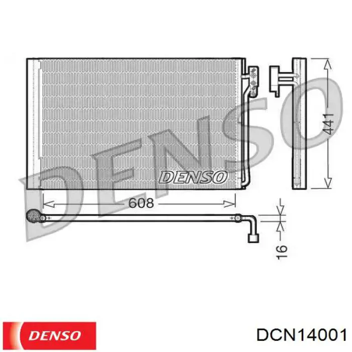 DCN14001 Denso радиатор кондиционера