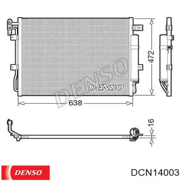 DCN14003 Denso радиатор кондиционера