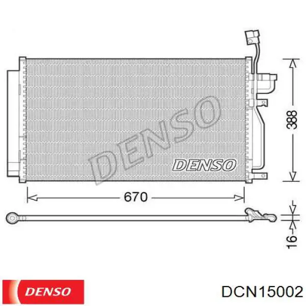 Радиатор кондиционера DCN15002 Denso